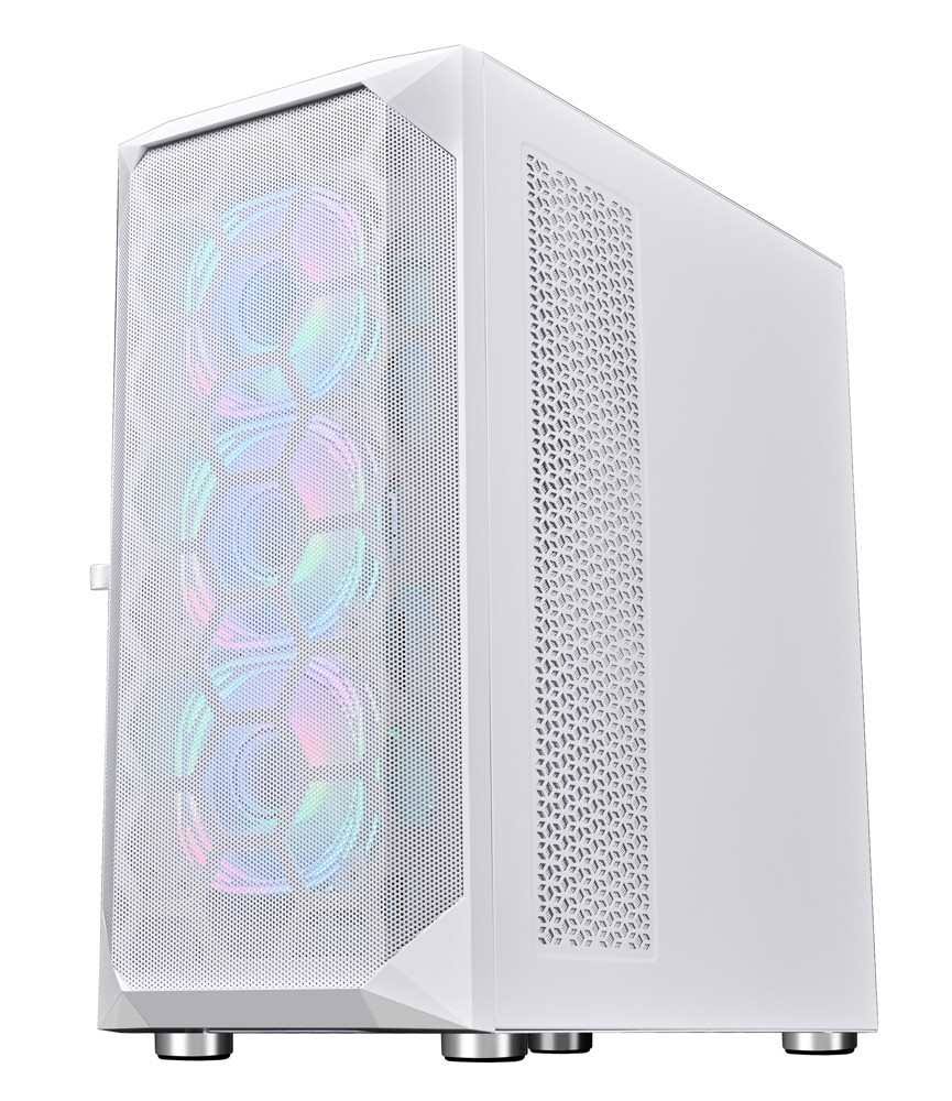 Pleiades E-ATX/ATX/M-ATX Gaming PC Desktop Computer Case Full Tower White with Side Tempered Glass Panels with 8 Fan Support (Fans not including) Pleiades E-ATX/ATX/M-ATX Gaming PC Desktop Computer Case Full Tower White with Side Tempered Glass Panels with 8 Fan Support (Fans not including)